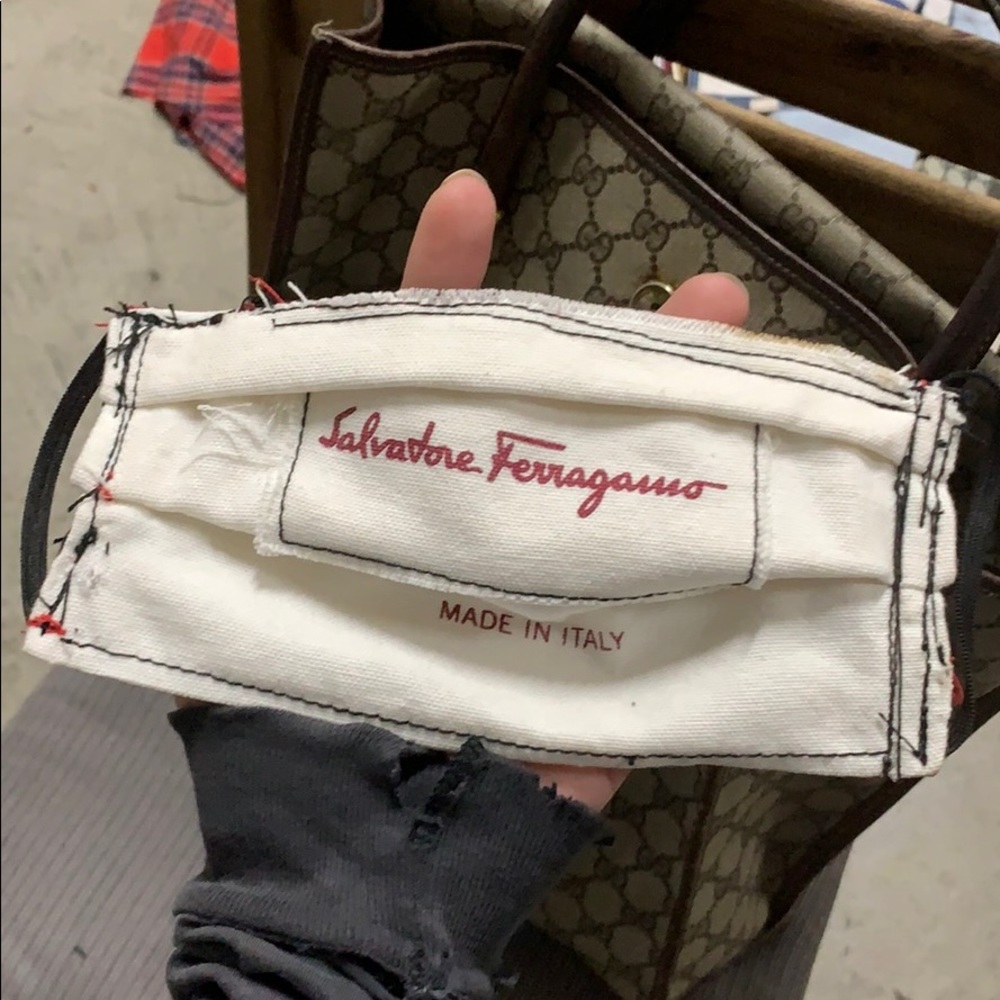 Hand made Salvatore Feragamo face mask